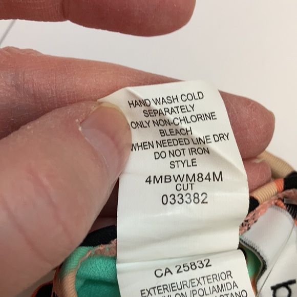 🌞NWT Bar III peachw/leopard print triangle top set A-69 - Picture 4 of 8